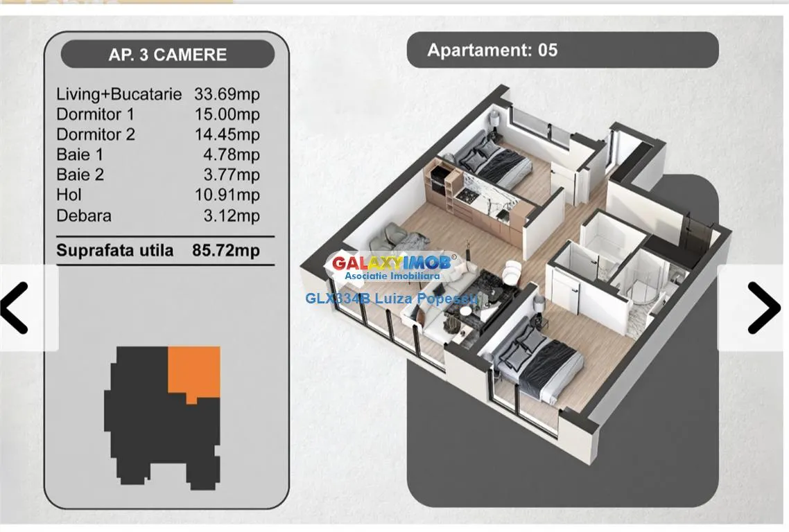 Apartament 3 camere 13 SEPTEMBRIE-ZONA MARRIOTT | parcare inclusa - foto 11