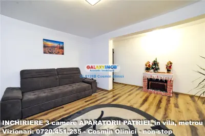 INCHIRIERE 3 camere BERCENI - Aparatorii Patriei, metrou, in vila - foto 3