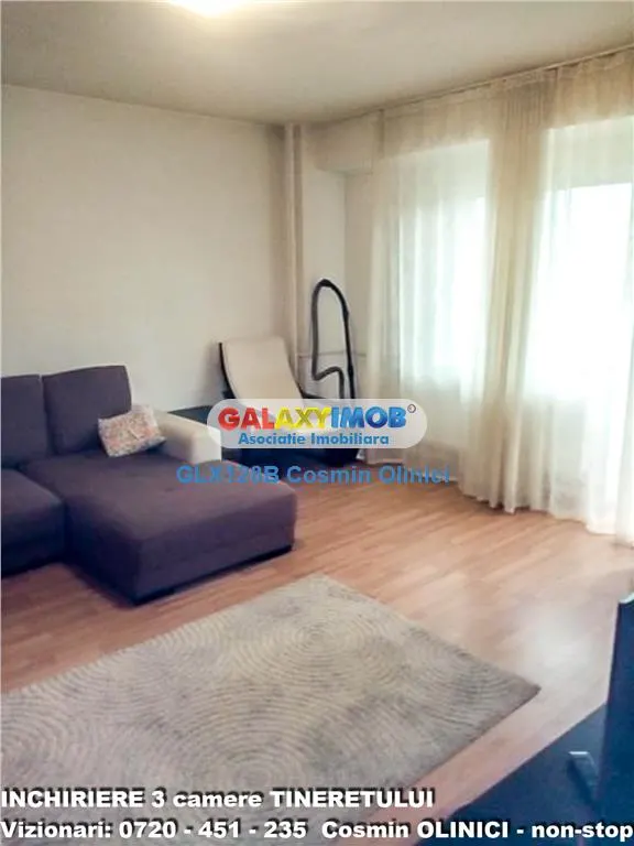 Apartament 3 camere Timpuri Noi Tineretului decomandat 70 mp metrou ap - foto 1