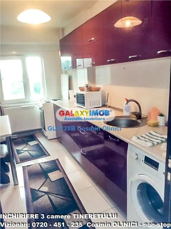 Apartament 3 camere Timpuri Noi Tineretului decomandat 70 mp metrou ap - foto 11