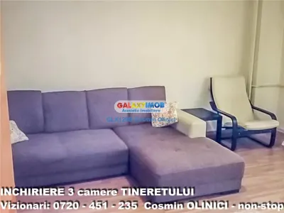 Apartament 3 camere Timpuri Noi Tineretului decomandat 70 mp metrou ap - foto 4