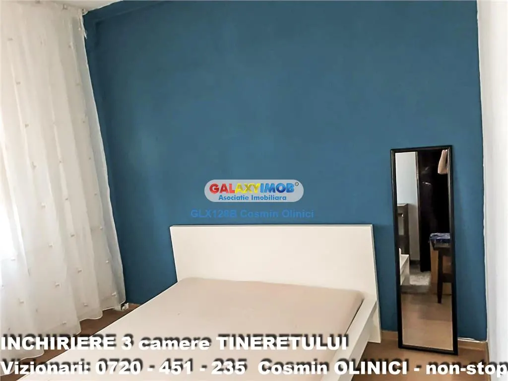 Inchiriere apartament 3 camere Tineretului decomandat mobilat - foto 12