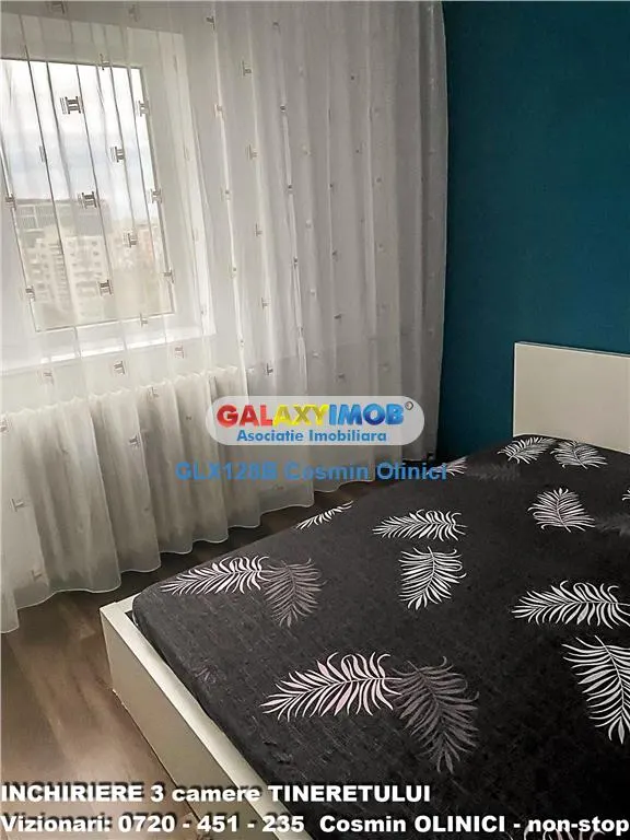 Inchiriere apartament 3 camere Tineretului decomandat mobilat - foto 13