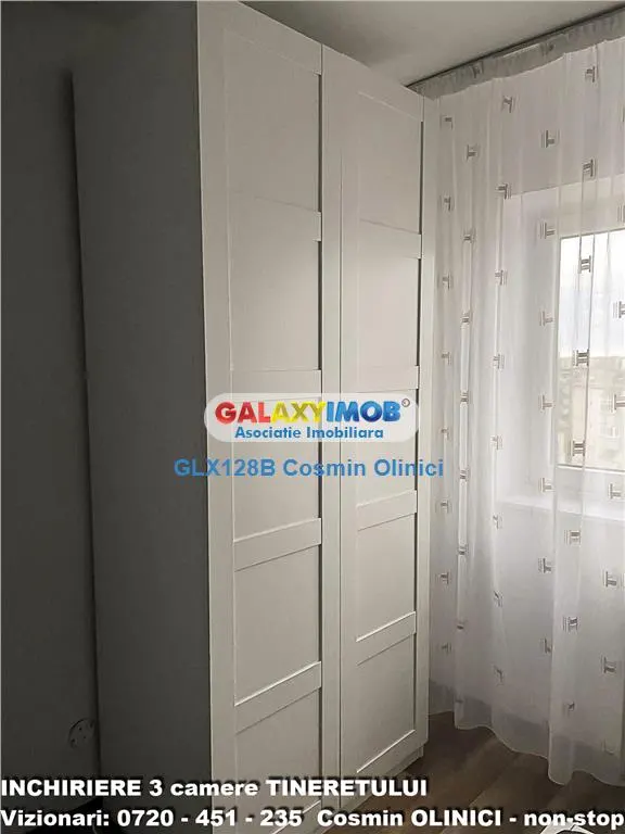 Inchiriere apartament 3 camere Tineretului decomandat mobilat - foto 19