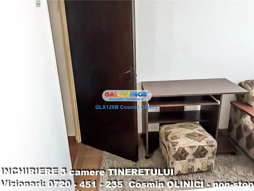 Inchiriere apartament 3 camere Tineretului decomandat mobilat - foto 20