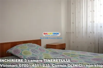 Inchiriere apartament 3 camere Tineretului decomandat mobilat - foto 8