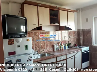 Inchiriere apartament 3 camere Tineretului decomandat mobilat - foto 9