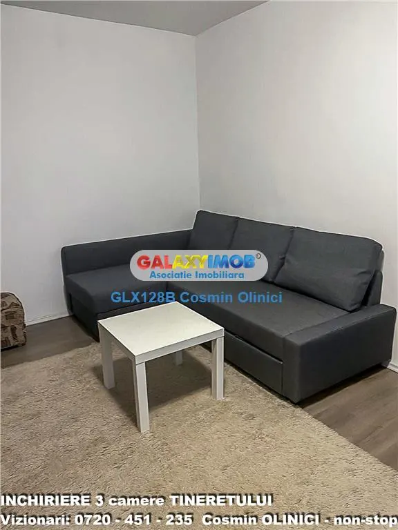 Inchiriere apartament 3 camere Tineretului decomandat mobilat - foto 10