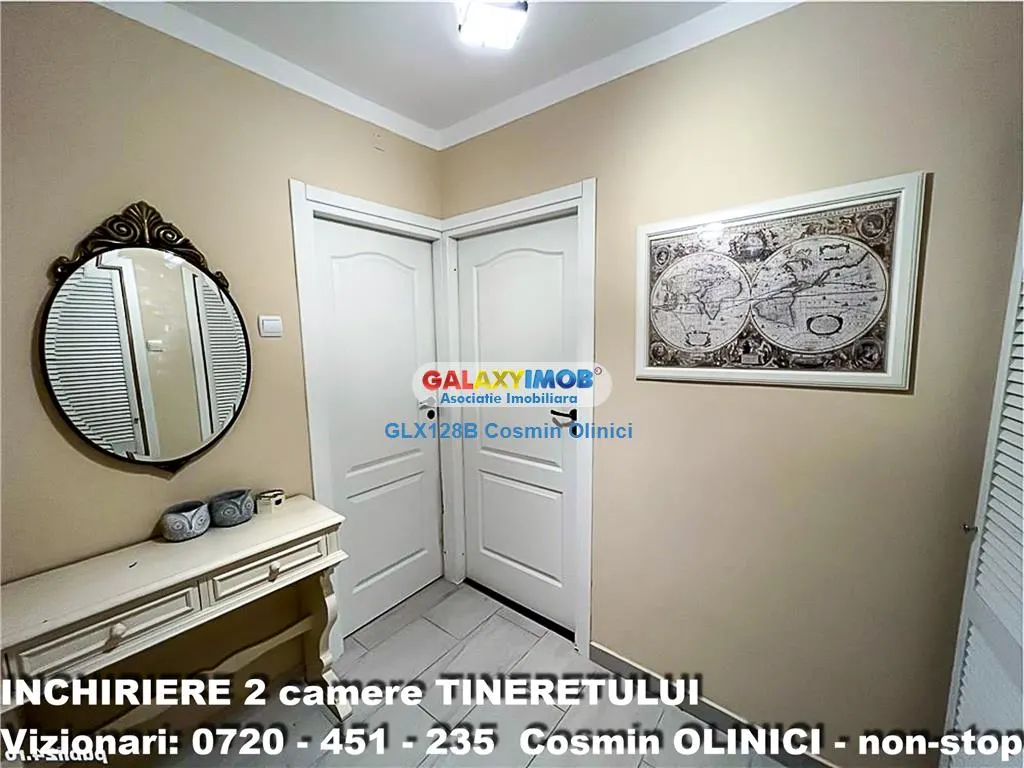 Inchiriere apartament 2 camere Tineretului vedere parc mobilat - foto 7