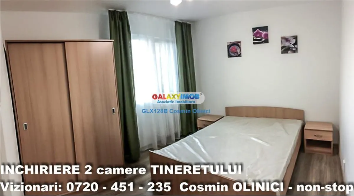 Inchiriere apartament 2 camere Tineretului vedere parc mobilat - foto 4