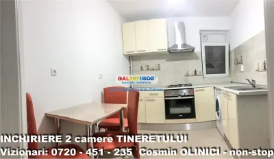 Inchiriere apartament 2 camere Tineretului vedere parc mobilat - foto 6