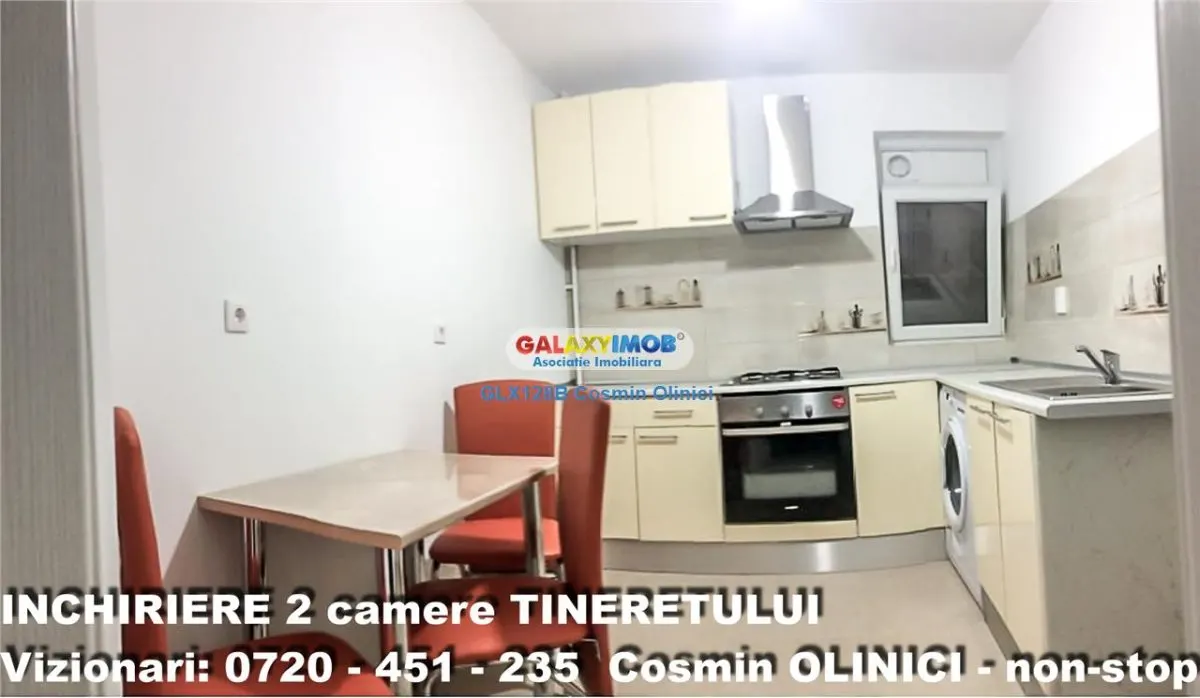 Inchiriere apartament 2 camere Tineretului vedere parc mobilat - foto 6