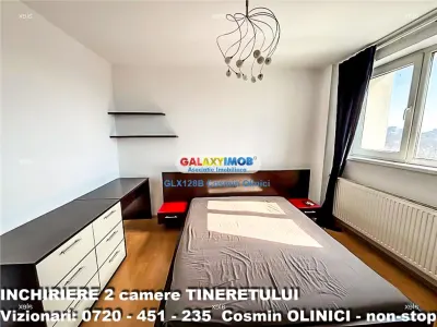 Inchiriere apartament 2 camere Tineretului vedere parc mobilat - foto 4