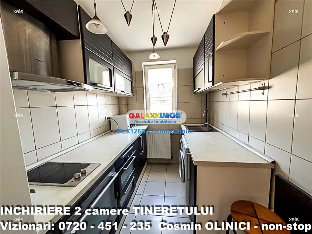 Inchiriere apartament 2 camere Tineretului vedere parc mobilat - foto 7