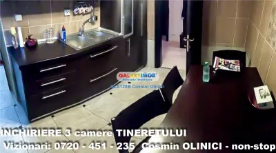 Inchiriere 3 camere Tineretului - langa metrou - 87 mp - etaj 9 - foto 4
