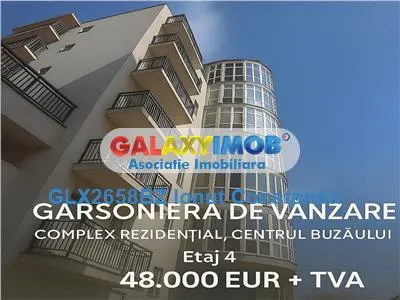 Garsoniera de vanzare, complex rezidential, centrul Buzaului - foto 1