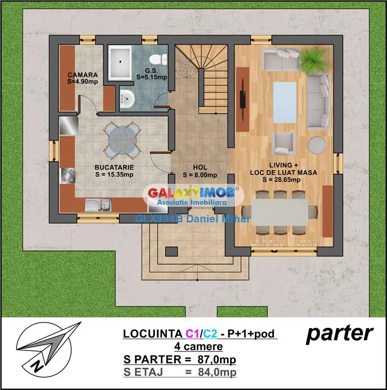 Proprietar-Casa P+1+M-5 camere/3bai- Teren 500mp Vis-a-vis  PADURE - foto 21