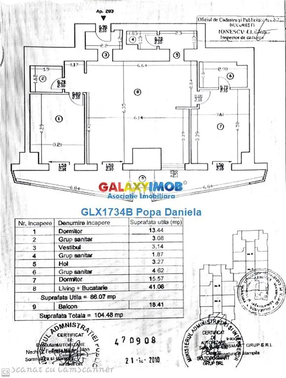Vanzare 3 camere 104 mp, etaj 2 -n Complex Upground - foto 12