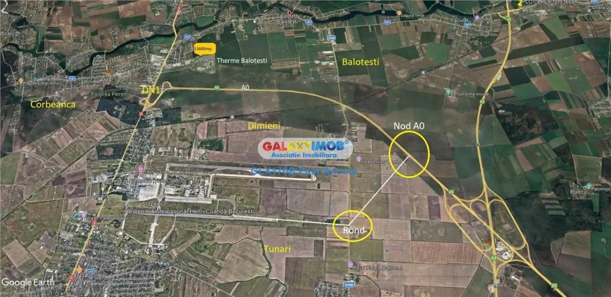 Teren Balotesti vecin gard Therme 12500 mp apropiere DN1 - foto 3