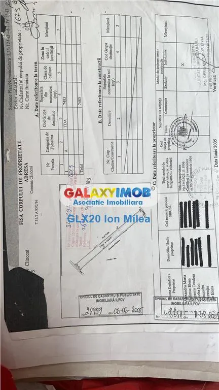 Vanzare teren 7483 mp  intravilan Clinceni tarla 33/2  42 euro/mp - foto 2