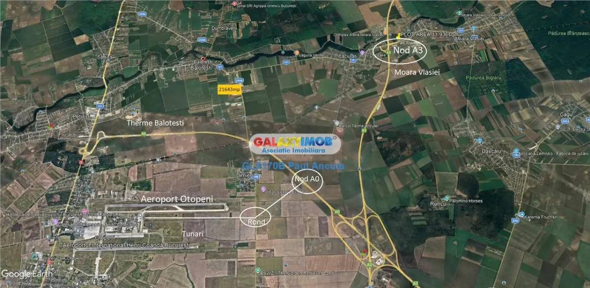 Teren la sosea Balotesti Tunari 21643 mp toate utilitatile - foto 4