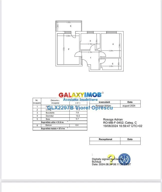 Apartament 2 camere, decomandat, spatios, bloc cu lift, Dobroesti - foto 3