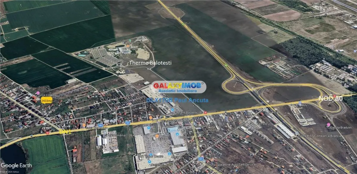 Teren 2433 mp Balotesti str Ion  Creanga cu utilitati - foto 1