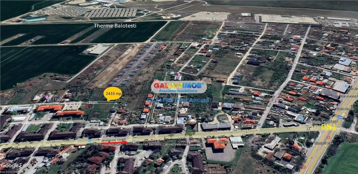 Teren 2433 mp Balotesti str Ion  Creanga cu utilitati - foto 2
