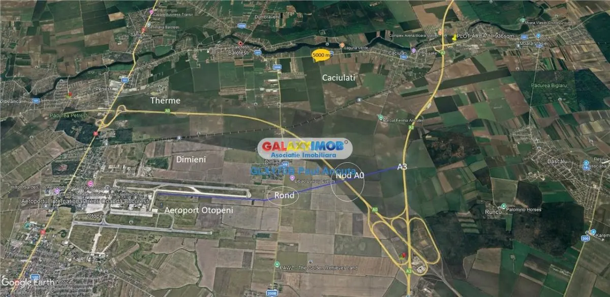 Teren la sosea Balotesti Moara Vlasiei 5000 mp zona Mixta - foto 3
