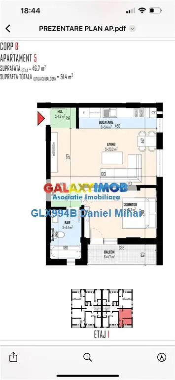 Apartament 2 camere- Incalzire pardoseala-geam tripan-lift-Cristalului - foto 10