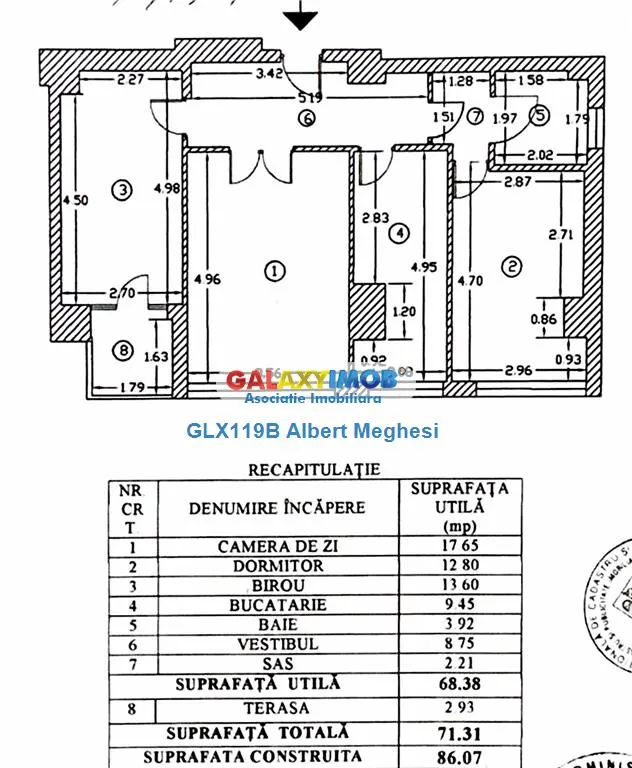 Vanzare apartament 3 camere nemobilat p-ta Alba Iulia - foto 12
