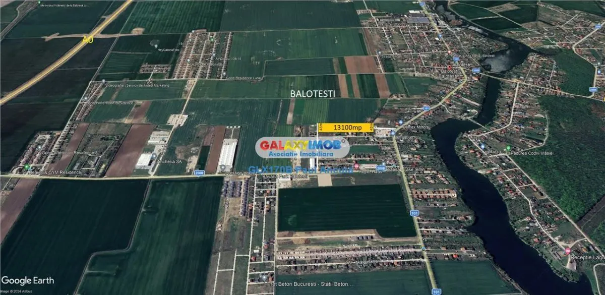 Teren Balotesti str Margeanului 13100 mp cu utilitati - foto 1