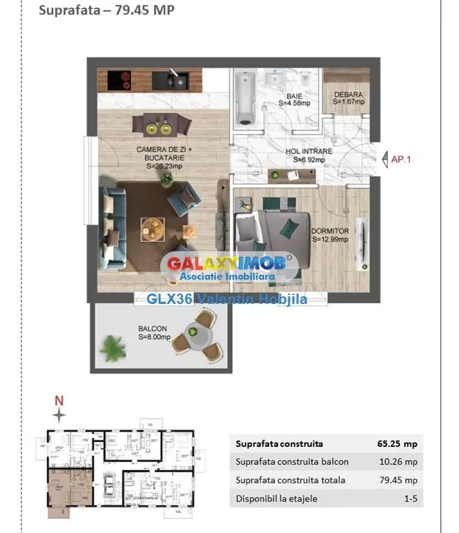Vanzare apartament 2 camere Panoramic vedere  padure bloc 2022 - foto 6