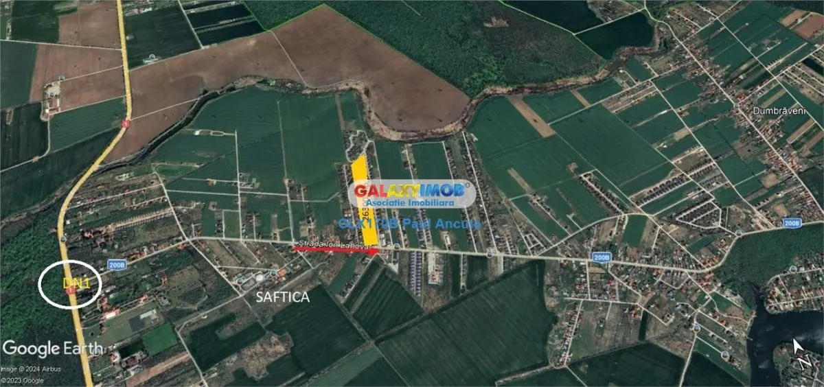Teren sosea str Lahovari Balotesti Saftica 26300 mp toate utilitatile - foto 1