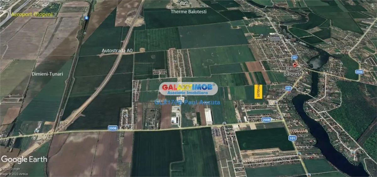 Teren Balotesti 16700 mp intravilan str Lunii apropiere utilitati - foto 4
