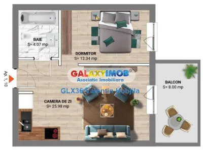 Vanzare apartament 2 camere  studio vedere padure  Baneasa Greenfield - foto 6