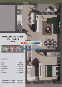 Apartament 2 camere decomandat-Cartierul Latin - foto 16