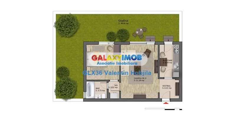 Apartament 2 camere parter gradina accepta animale Baneasa Greenfield - foto 13