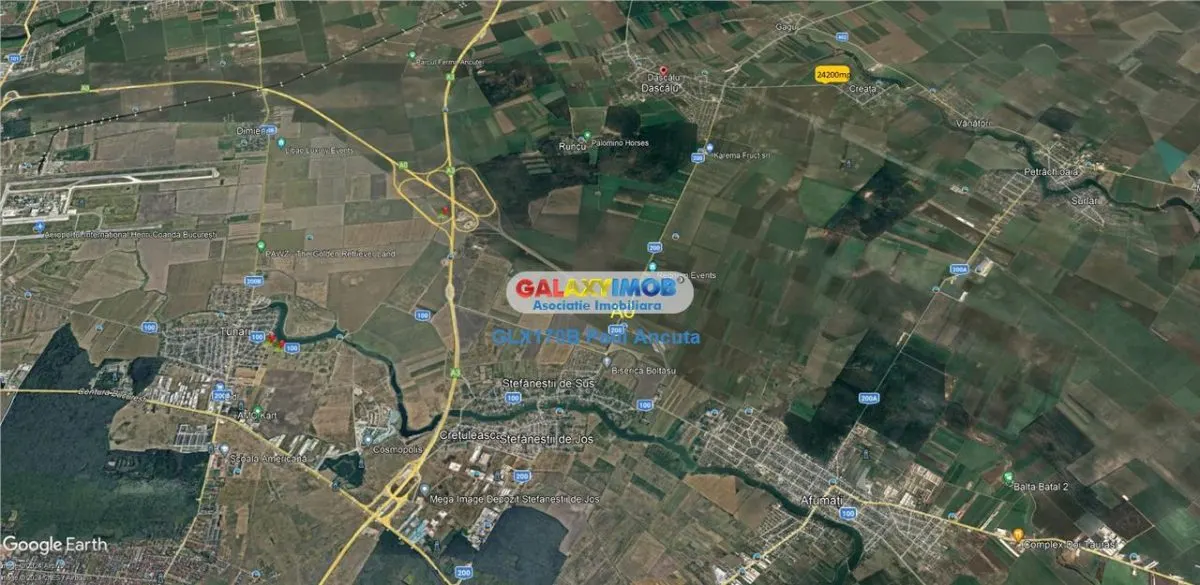 Vand teren sosea Dascalu Creata 24200 mp cu acces 129m - foto 1