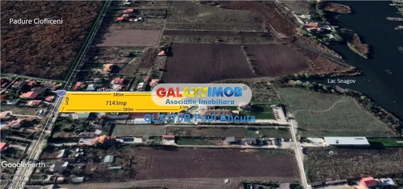 Teren Ciofliceni Snagov  lac si drum judetean 7143 mp - foto 3