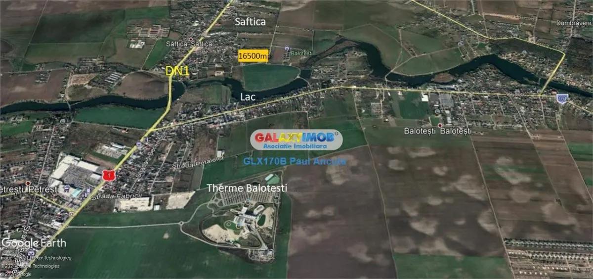 Teren Balotesti Saftica str Morarilor  11500 mp canalizare - foto 3