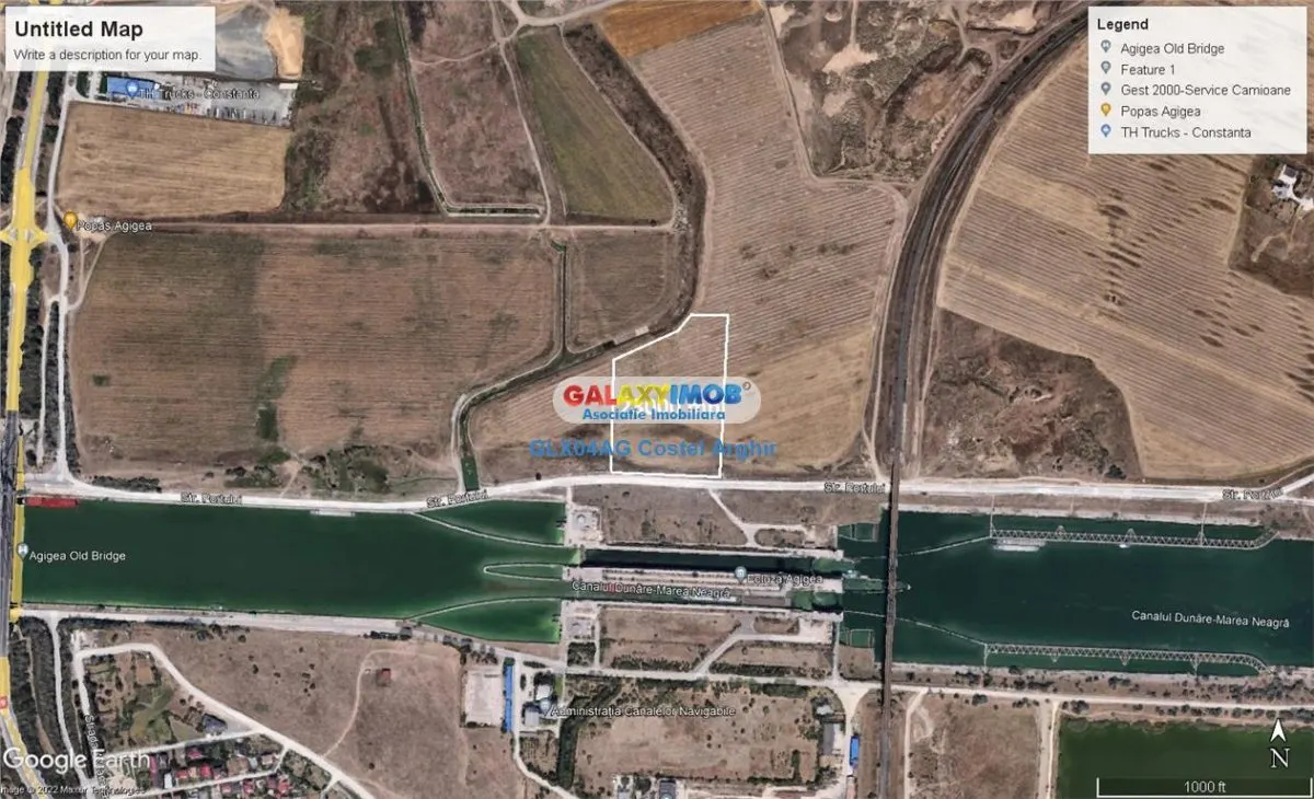 Vand teren  industrial intravilan  Agigea-ecluza 43000 mp ,desch 210 m - foto 1