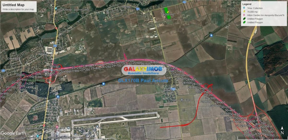 Vand teren 7 Ha cu PUZ aprobat zona Mixta sosea Balotesti Caciulati - foto 4