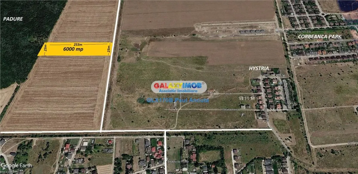 Teren 6000 mp Latura Padure Corbeanca   cartier Corbeanca Parc - foto 2