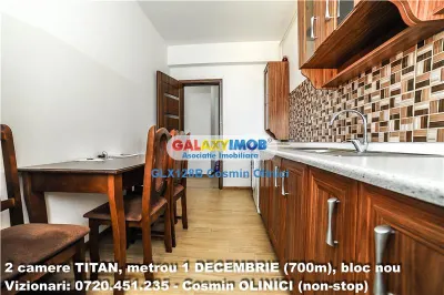 INCHIRIERE 2 camere TITAN, parcare,metrou 1 DECEMBRIE (700m), bloc nou - foto 15