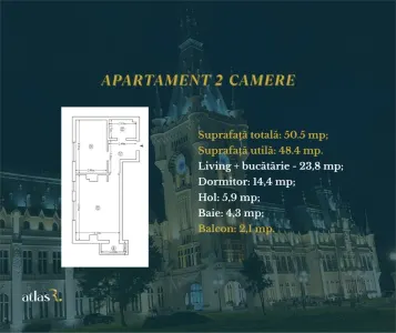 Apartament 2 camere | Tatarasi | bloc nou | Intabulat | Comision 0 - foto 7