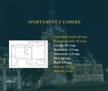 Apartament 2 camere | Tatarasi | bloc nou | Intabulat | Comision 0 - foto 6