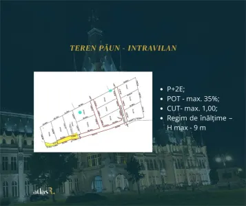 Teren Intravilan 850 sau 1000 mp | PAUN | Acces Bucium si Tomesti - Iasi