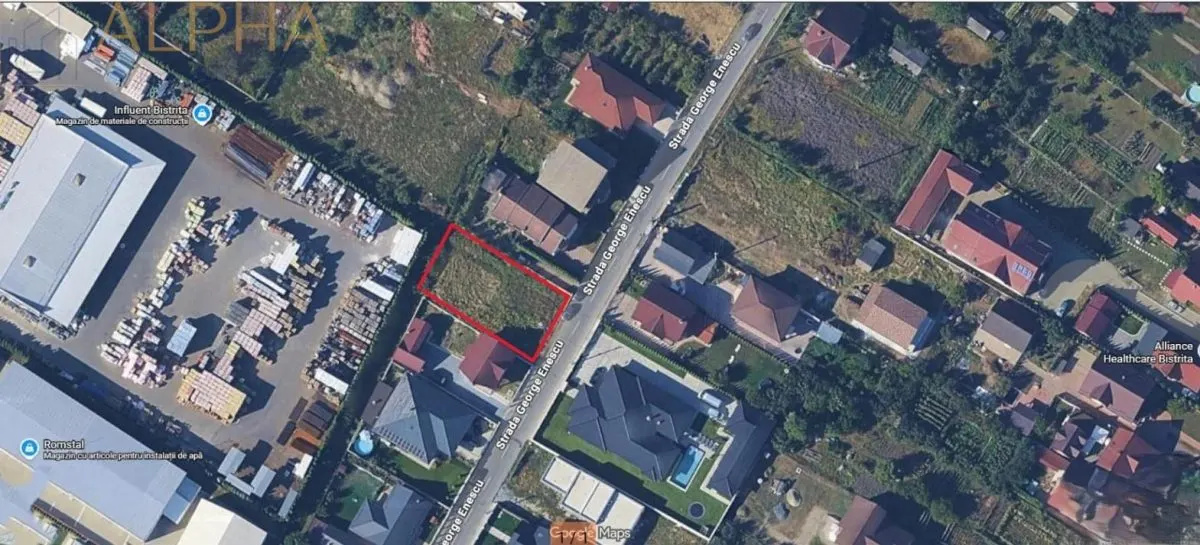 Teren intravilan 2174 mp | Front 40 ml | Str. George Enescu – Bistrita - foto 4
