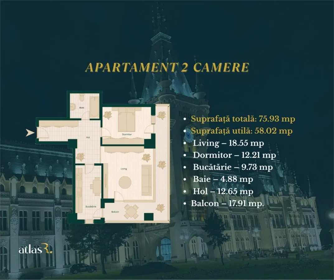 Apartament 2 camere | Intabulat | Semicentral | 153.976 euro | Comision 0 - foto 4